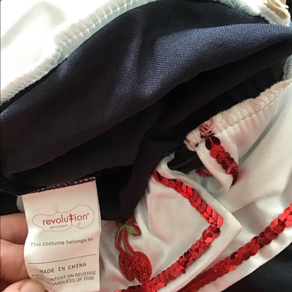 PIN UP ROCKABILLY CHERRY SAILOR COSTUME SZ M HALLOWEEN DANCE DRESS UP - Picture 10 of 11